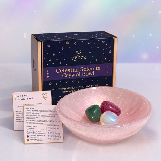 Love Spell Selenite Crystal Bowl