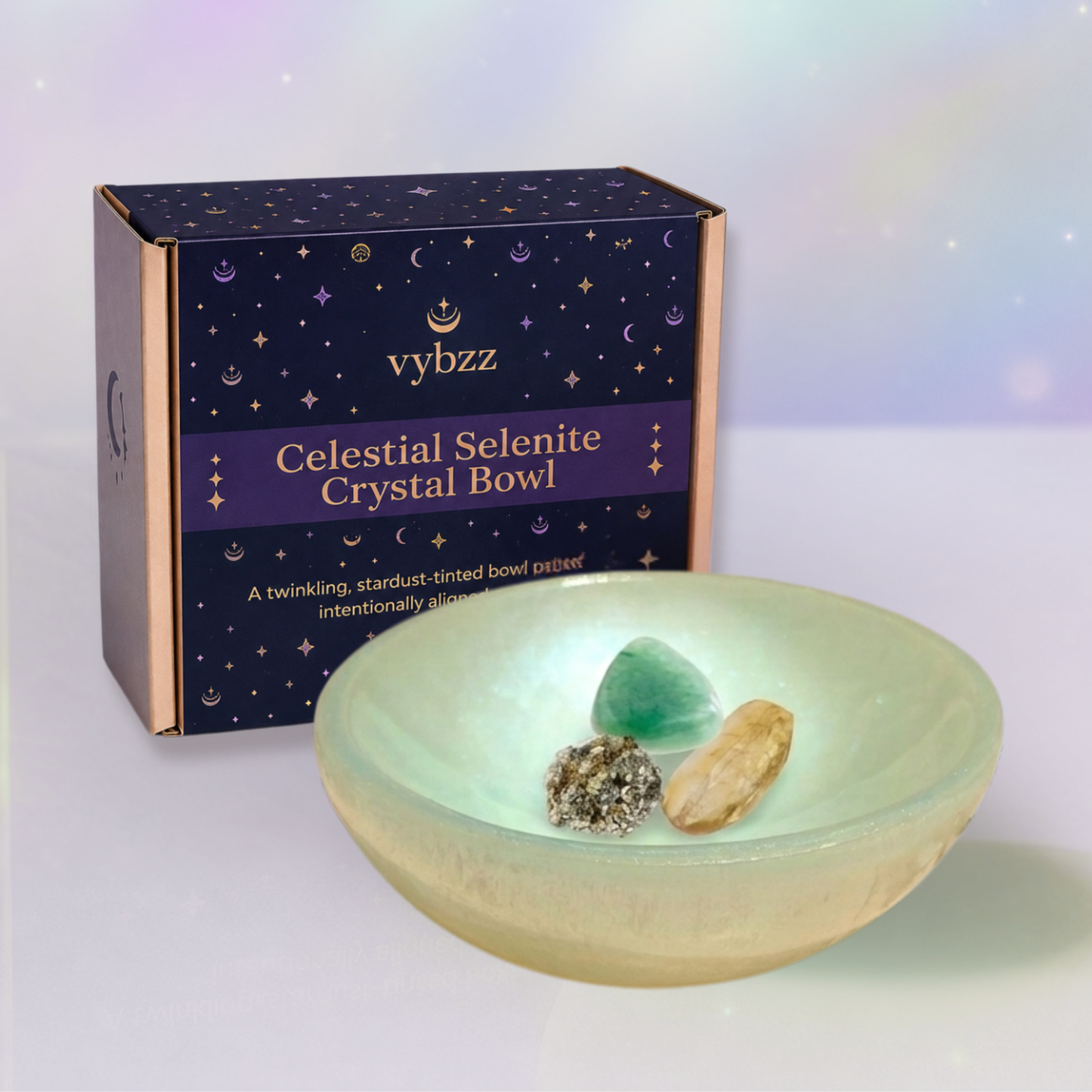 Channel Prosperity Selenite Crystal Bowl