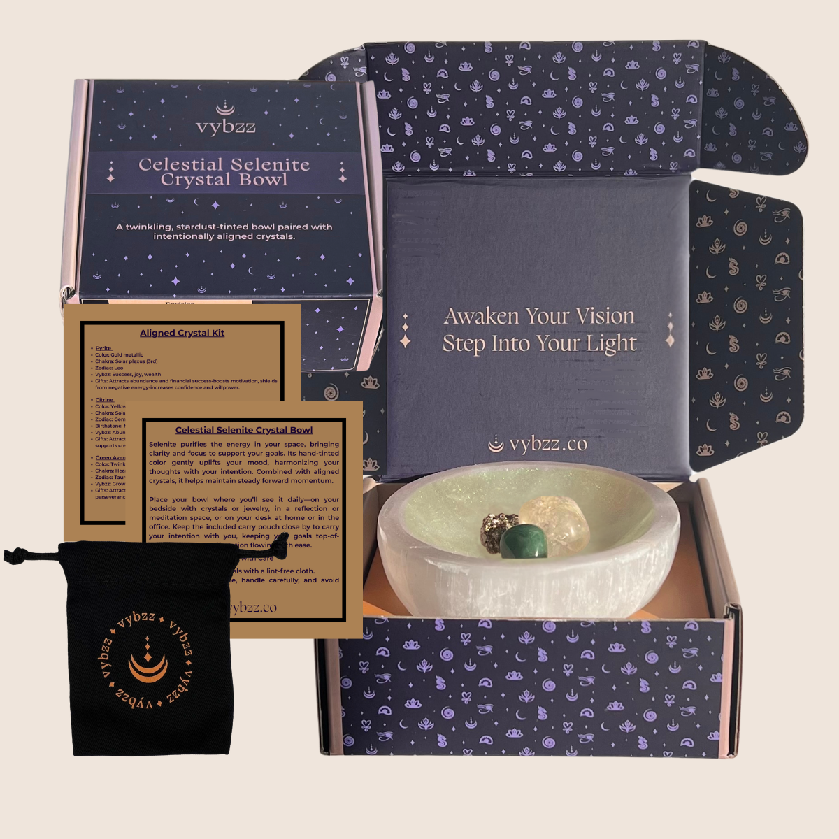 Channel Prosperity Selenite Crystal Bowl